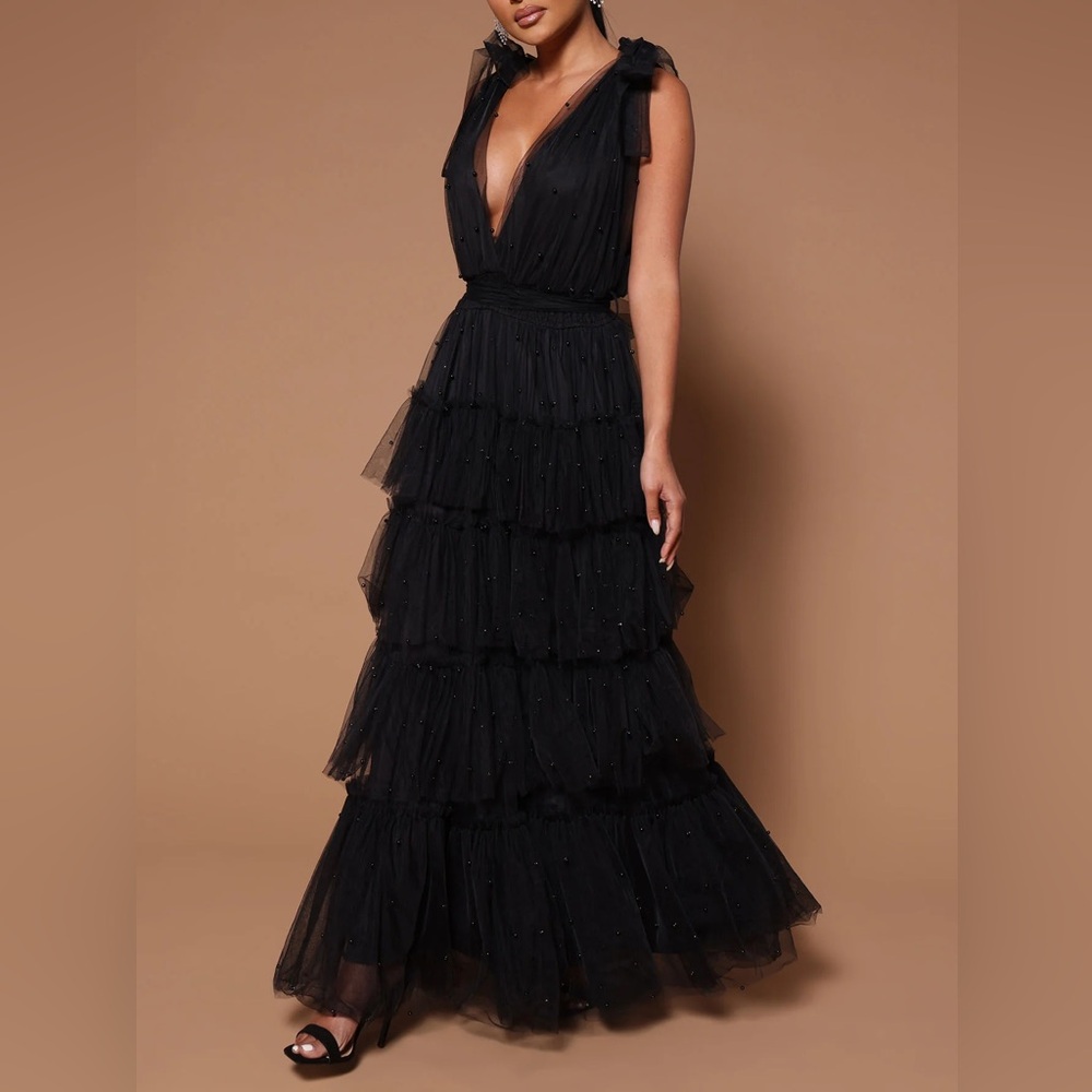 *FREE SHIPPING* Fashion Nova Nya Tulle Maxi Dress